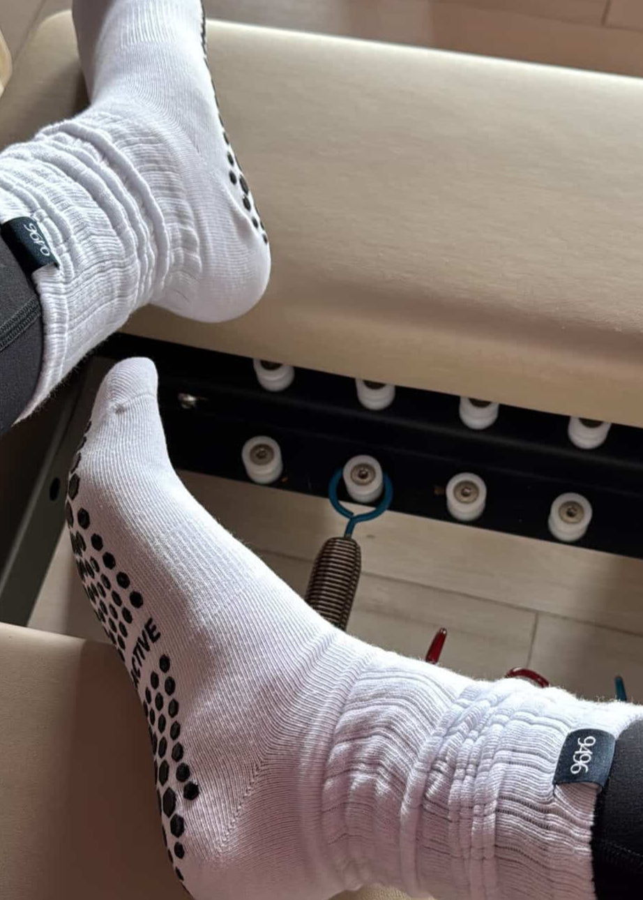 White Slouch Crew Socks